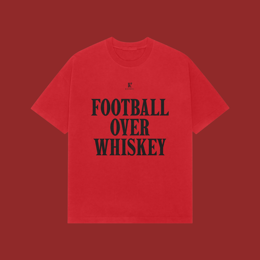 FOOTBALL OVER WHISKEY OVERSIZED T-SHIRT