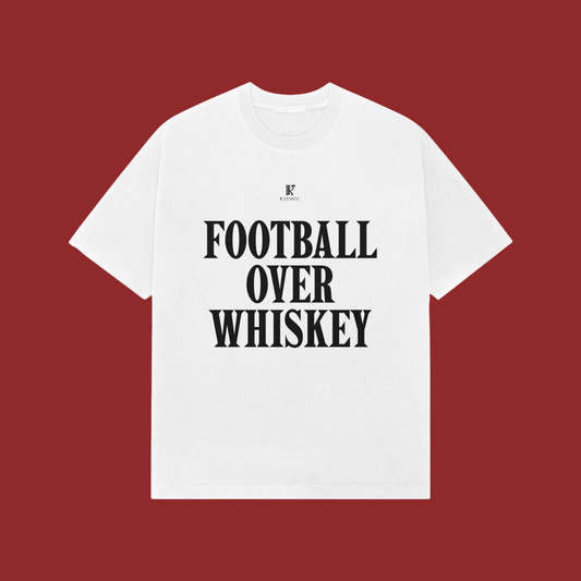 FOOTBALL OVER WHISKEY OVERSIZED T-SHIRT